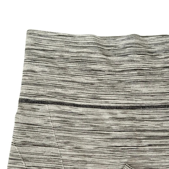 One 5 One Size L/XL Gray Black Leggings High Waist Stretch Pants Contrast Stitch - Picture 5 of 10